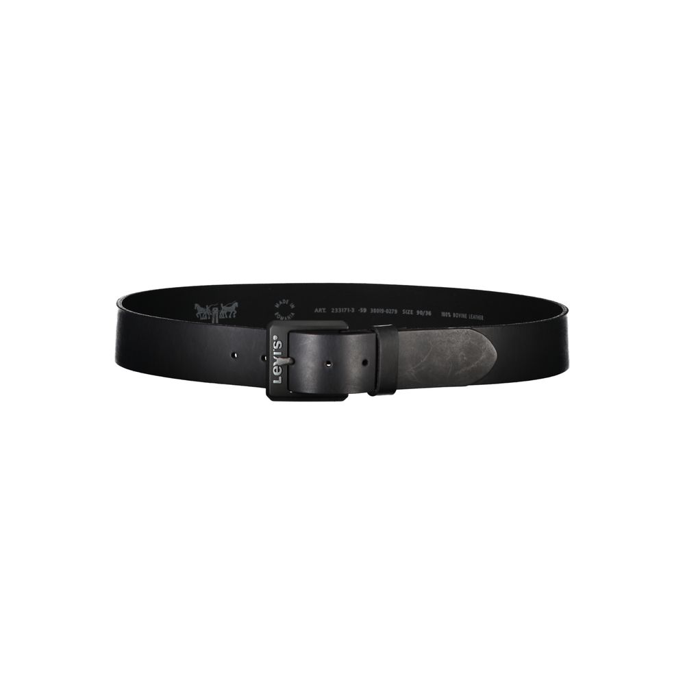 Cinturón de cuero negro de Levi's