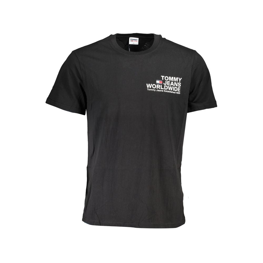Camiseta de algodón negra de Tommy Hilfiger