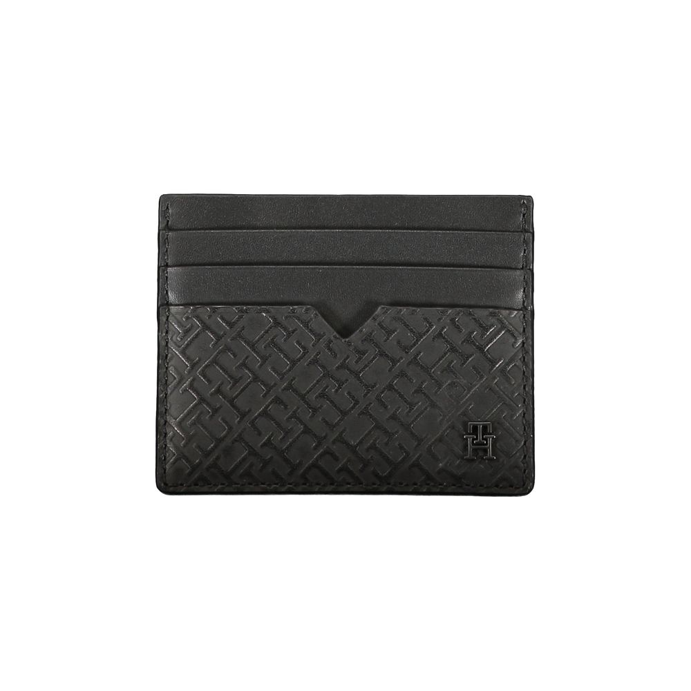 Cartera de cuero negra Tommy Hilfiger