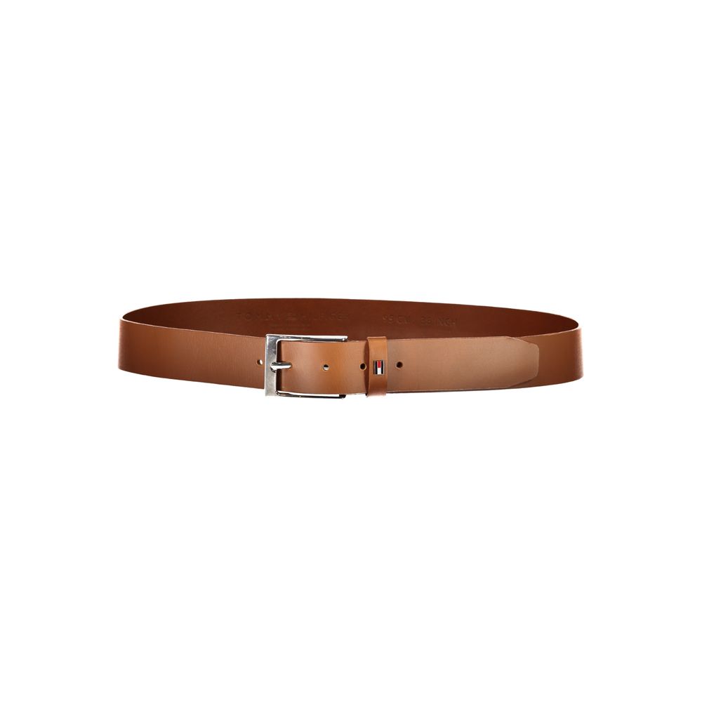 Cinturón de cuero marrón de Tommy Hilfiger
