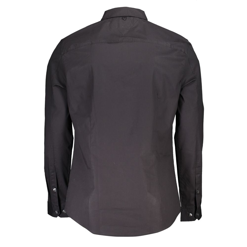 Camisa de algodón negra Tommy Hilfiger