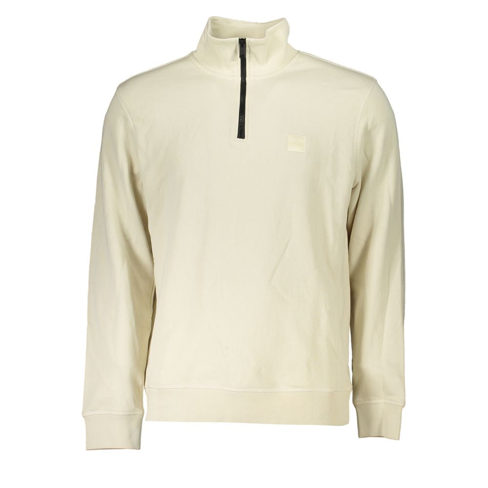 Suéter de algodón beige de Hugo Boss