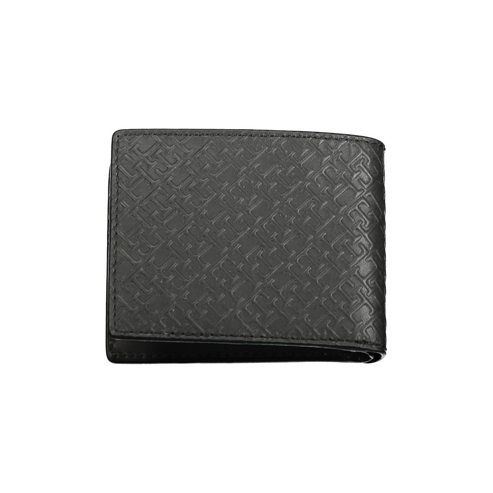 Cartera de cuero negra Tommy Hilfiger