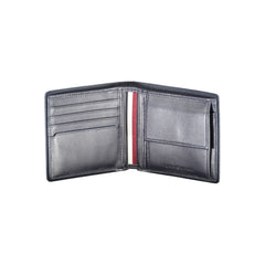 Cartera de cuero azul Tommy Hilfiger