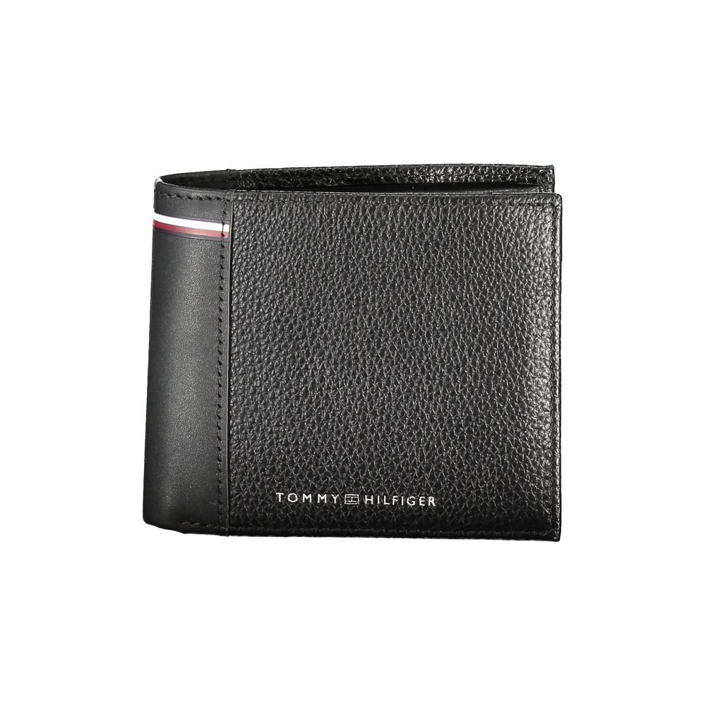Cartera de cuero negra Tommy Hilfiger