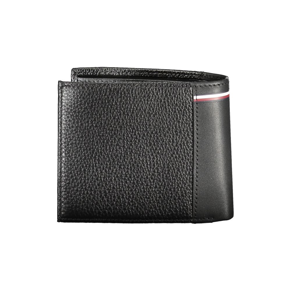 Cartera de cuero negra Tommy Hilfiger