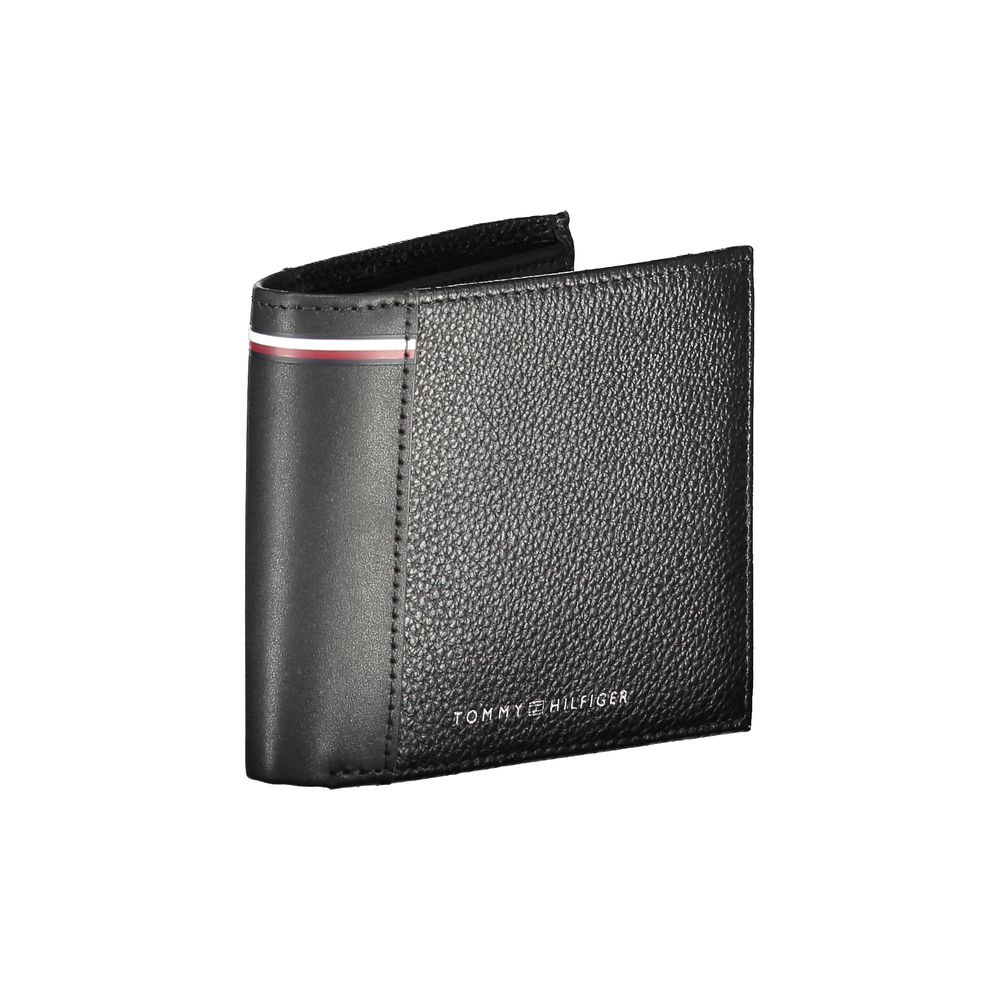 Cartera de cuero negra Tommy Hilfiger