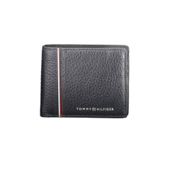 Cartera de cuero azul Tommy Hilfiger