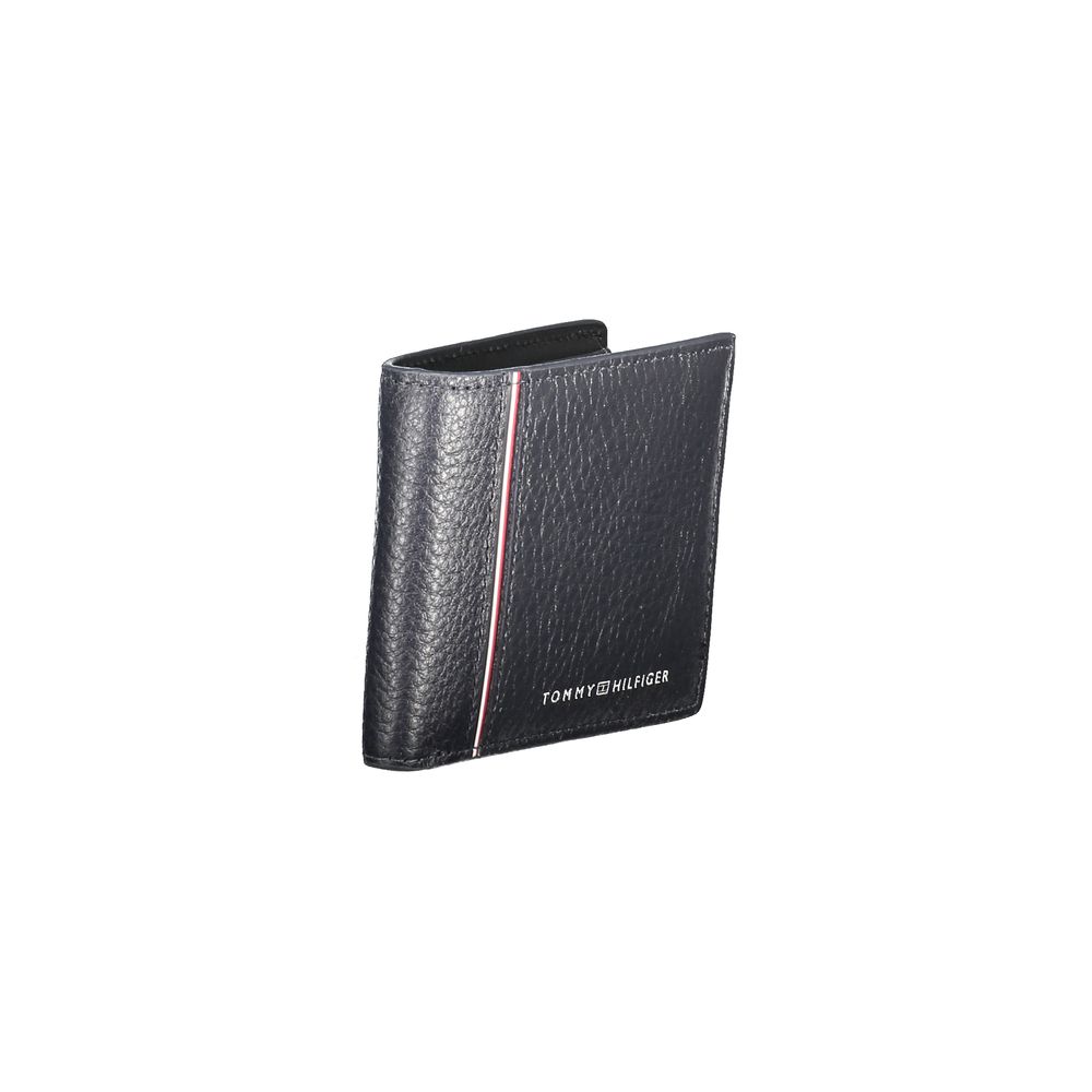 Cartera de cuero azul Tommy Hilfiger