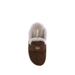 Mules de piel de oveja Miu Miu