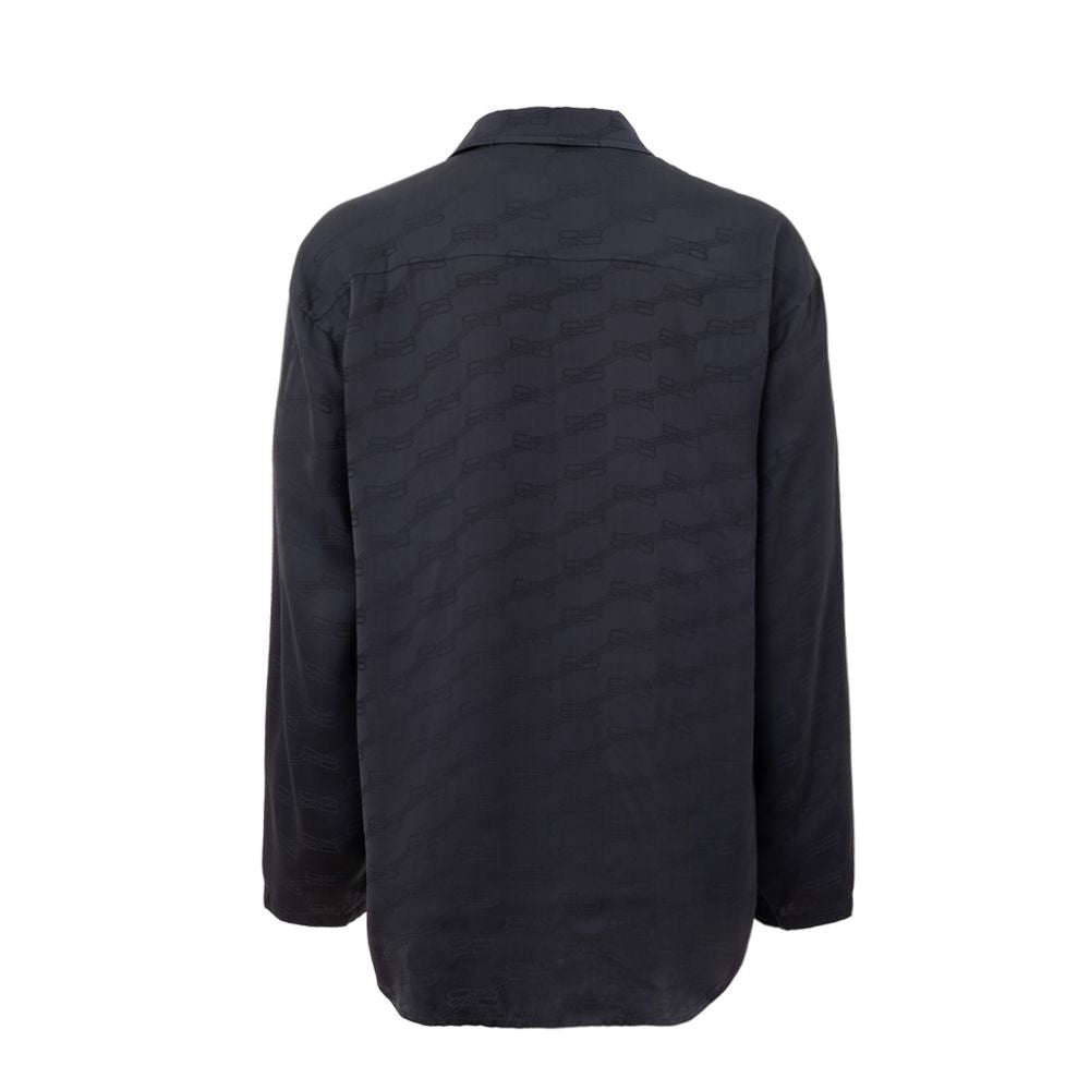 Camisa de viscosa gris Balenciaga
