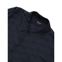 Camisa de viscosa gris Balenciaga