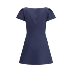 Vestido corto de Alexander McQueen con mangas cortas fruncidas