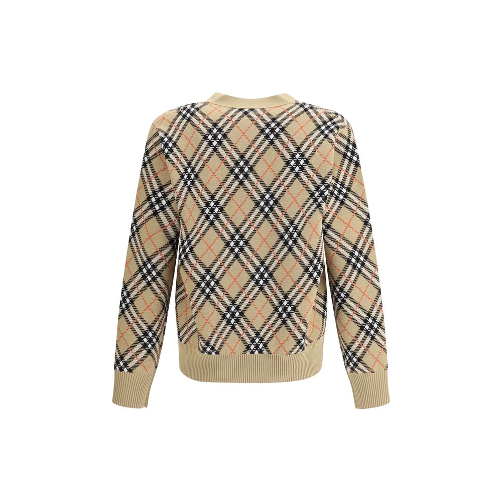 Cárdigan de lana con cuadros Burberry Archive