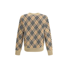 Cárdigan de lana con cuadros Burberry Archive