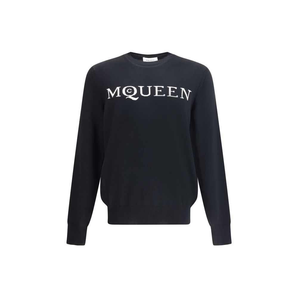 Suéter de lana con logotipo de Alexander McQueen