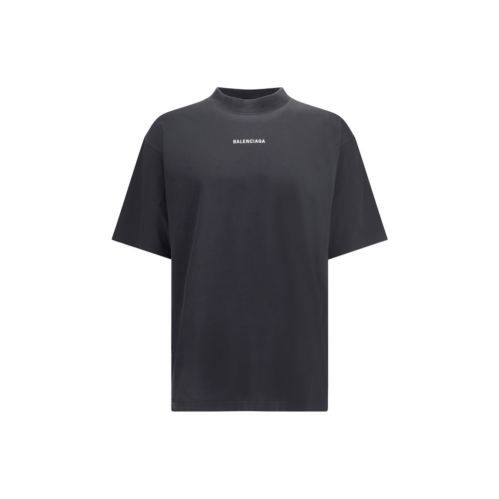 Camiseta Balenciaga con logotipo estampado en la parte delantera y trasera