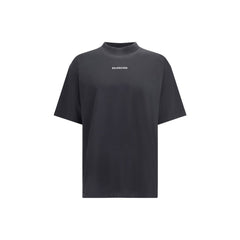 Camiseta Balenciaga con logotipo estampado en la parte delantera y trasera