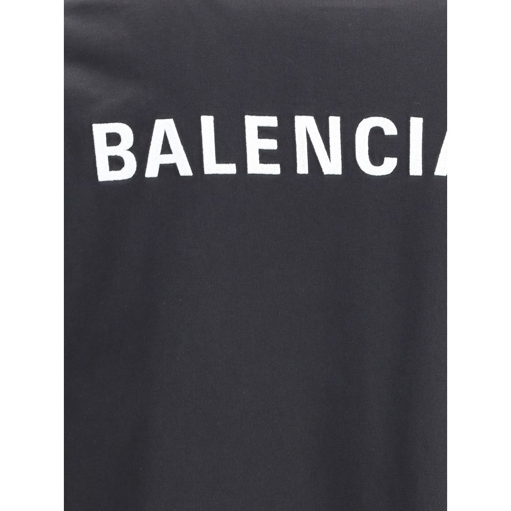 Camiseta Balenciaga con logotipo estampado en la parte delantera y trasera