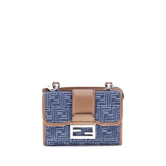 Bolso de hombro de mezclilla Fendi Baguette