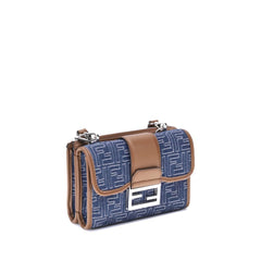 Bolso de hombro de mezclilla Fendi Baguette
