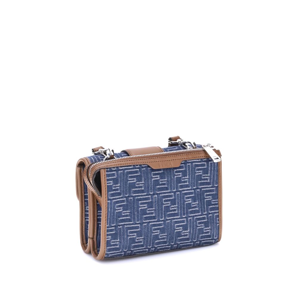 Bolso de hombro de mezclilla Fendi Baguette