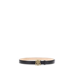 Cinturón de piel Balenciaga con hebilla con logotipo