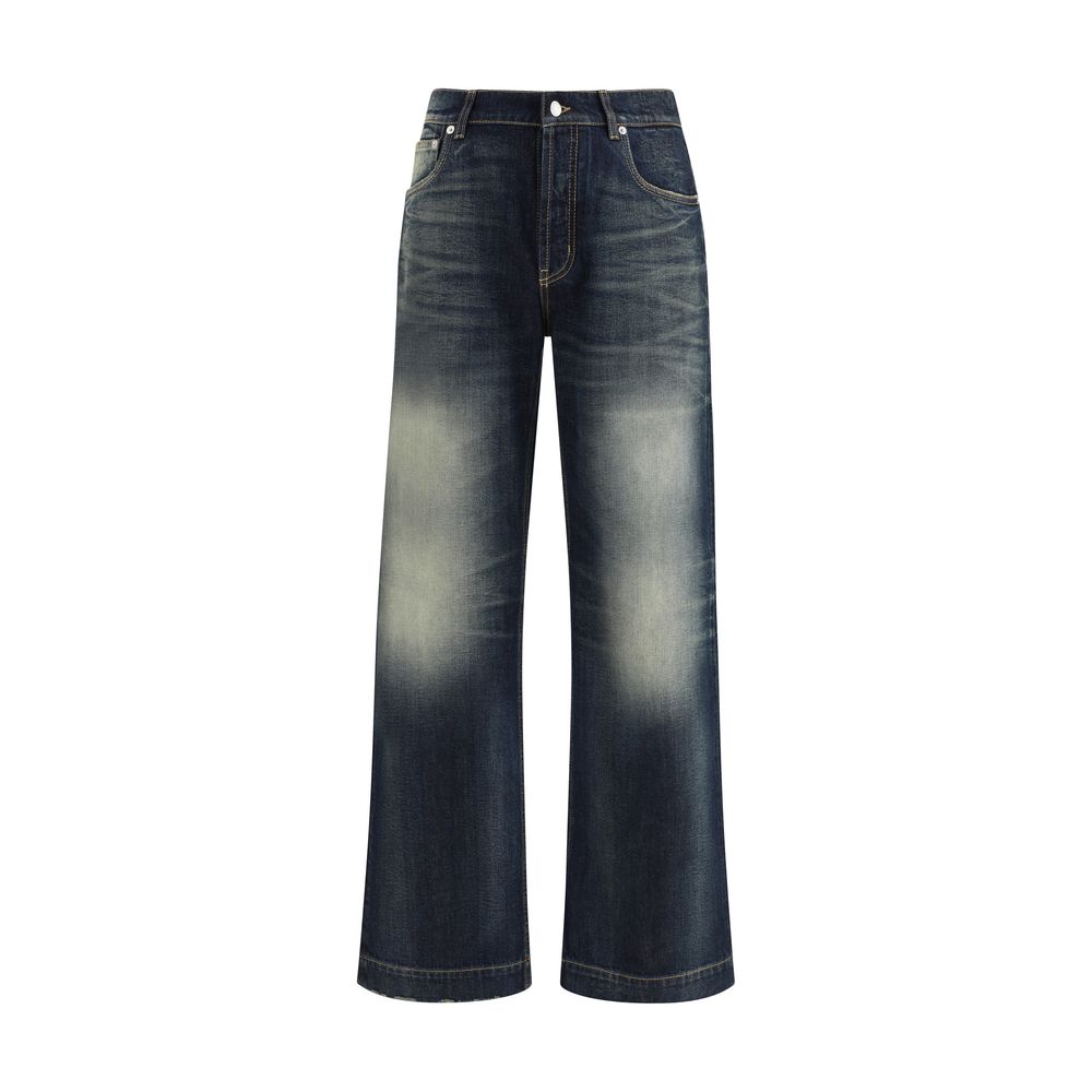 Vaqueros con efecto vintage de Alexander McQueen
