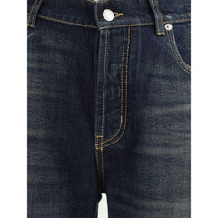 Vaqueros con efecto vintage de Alexander McQueen