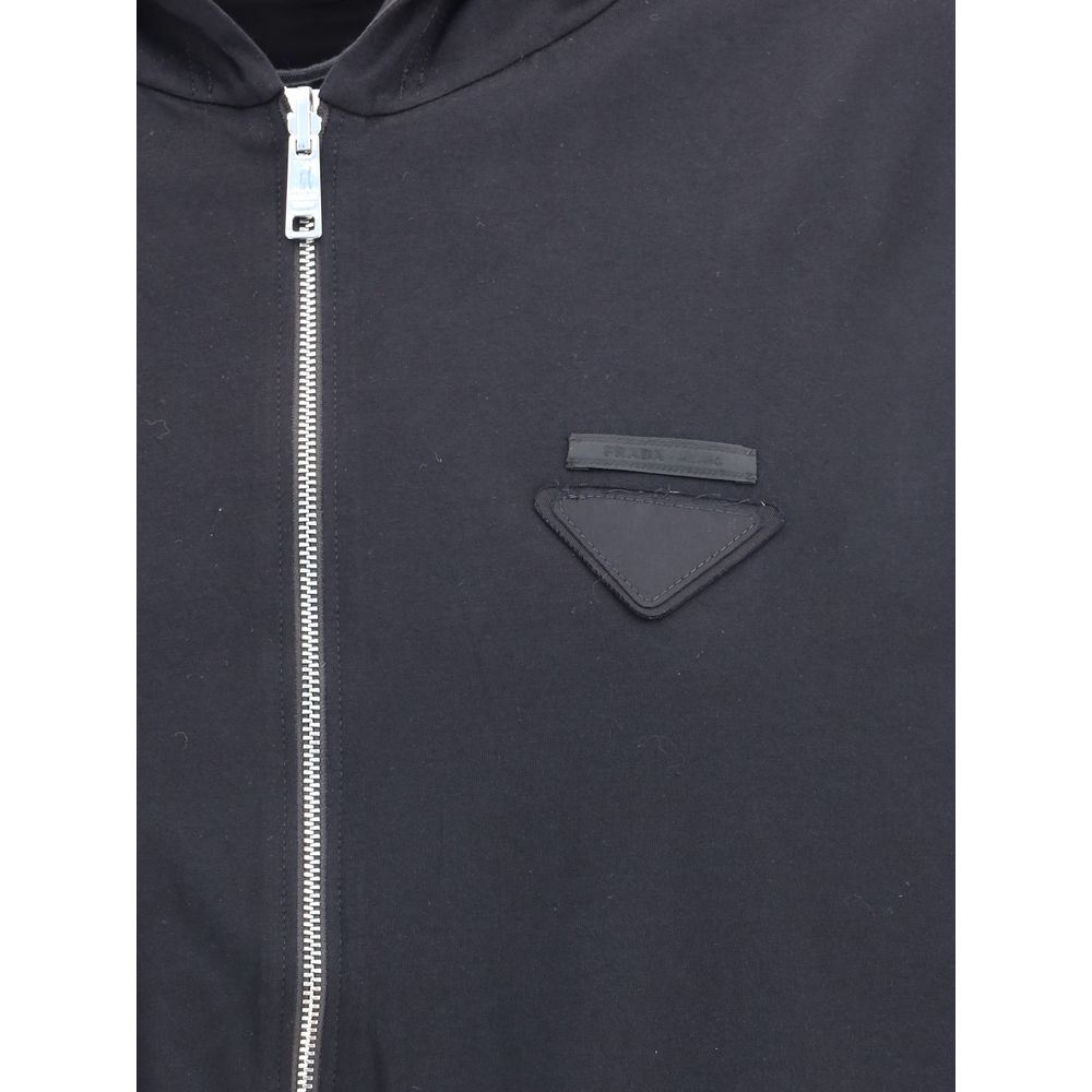 Chaqueta con capucha reversible de Prada