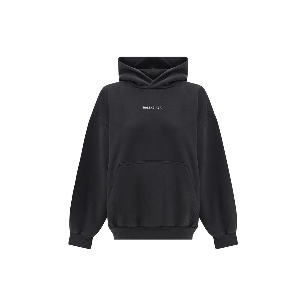 Sudadera con capucha y logotipo de Balenciaga