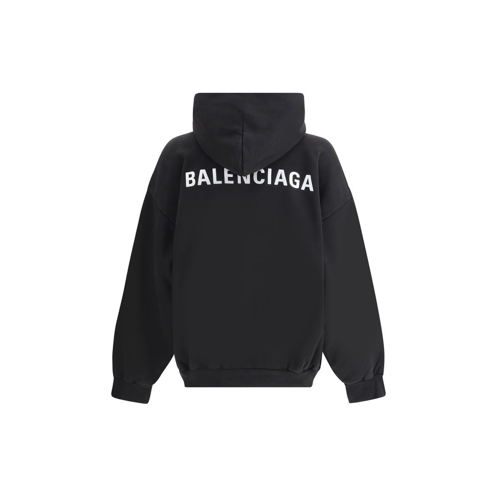 Sudadera con capucha y logotipo de Balenciaga