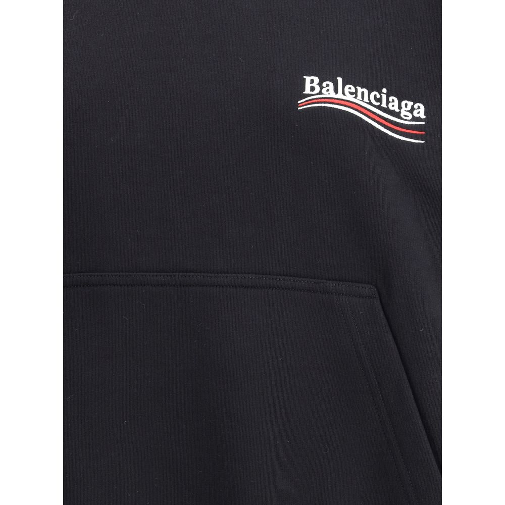 Sudadera con capucha y logotipo de Balenciaga