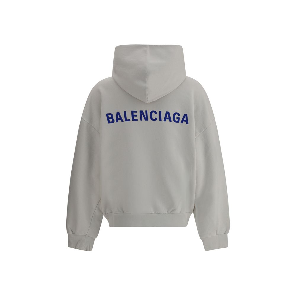 Sudadera con capucha y logotipo de Balenciaga