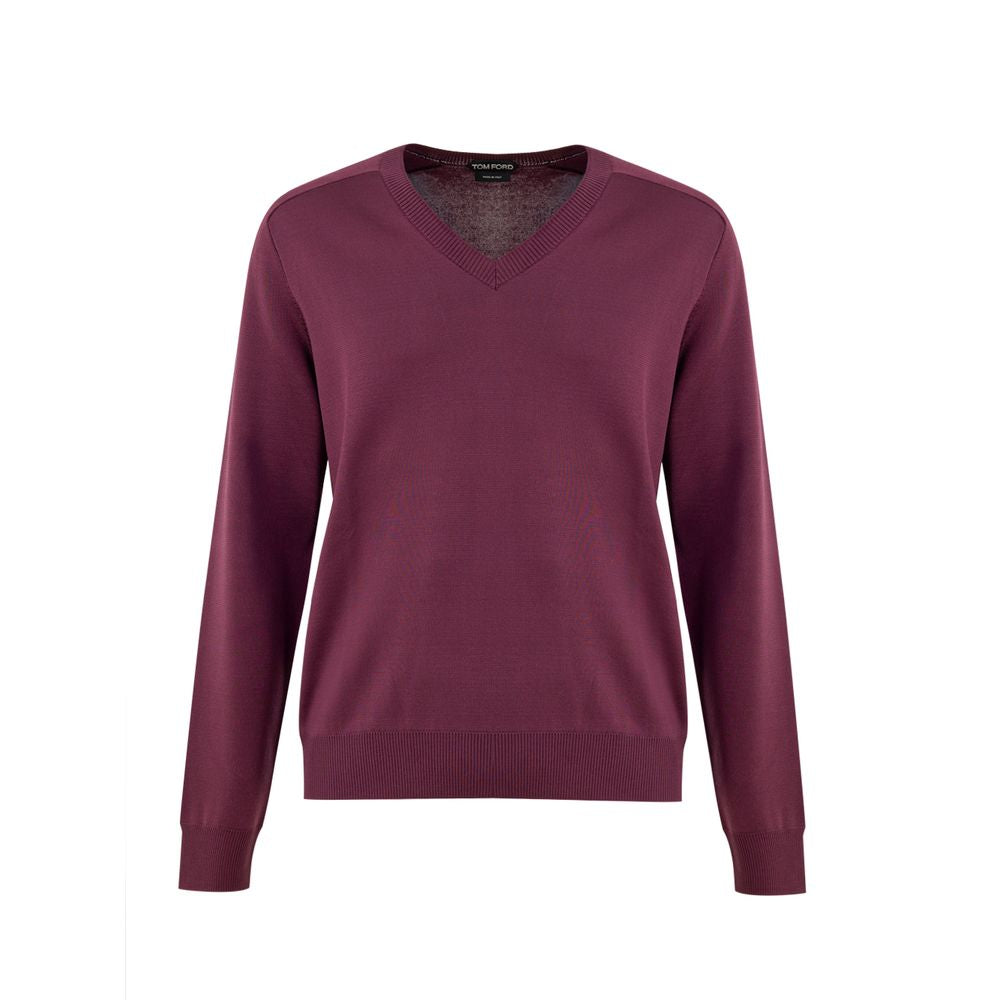 Suéter de seda morado de Tom Ford