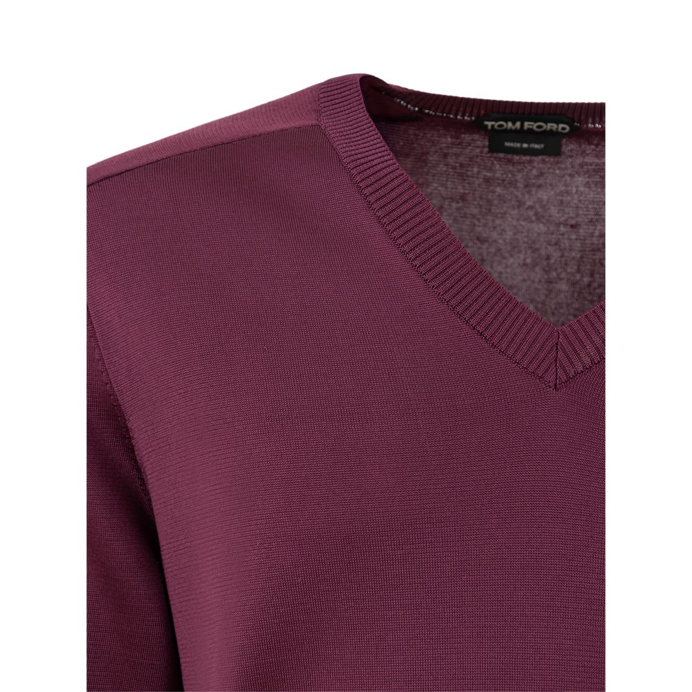 Suéter de seda morado de Tom Ford