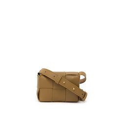 Bolso de hombro de piel marrón de Bottega Veneta