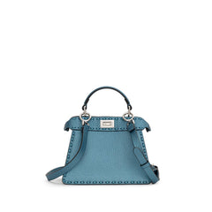 Bolso de hombro de piel azul Fendi