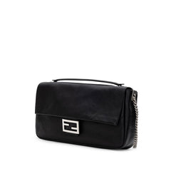Bolso de hombro Fendi de piel negra