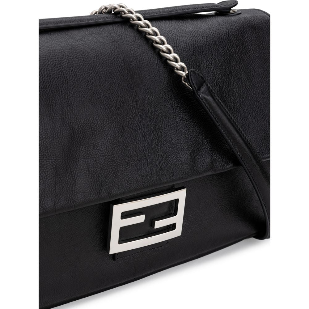 Bolso de hombro Fendi de piel negra