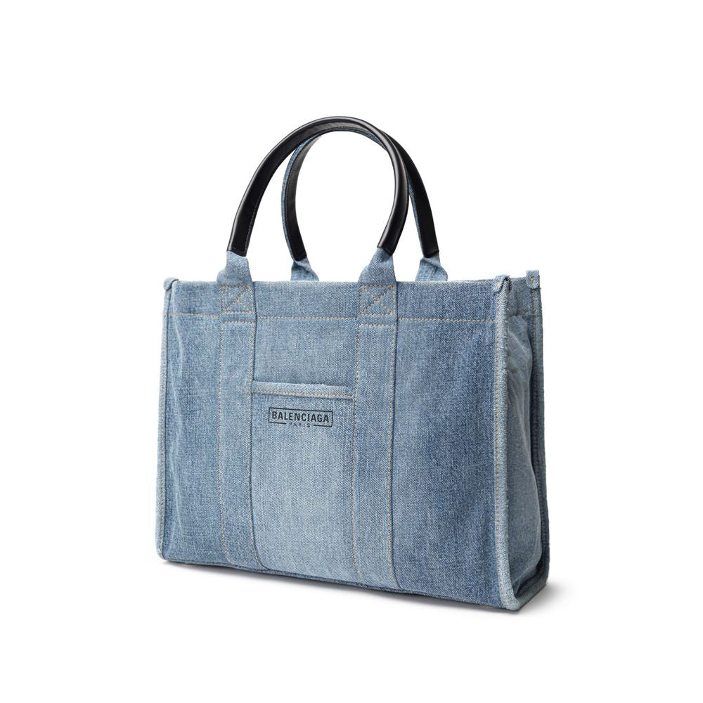 Suéter de algodón azul Balenciaga