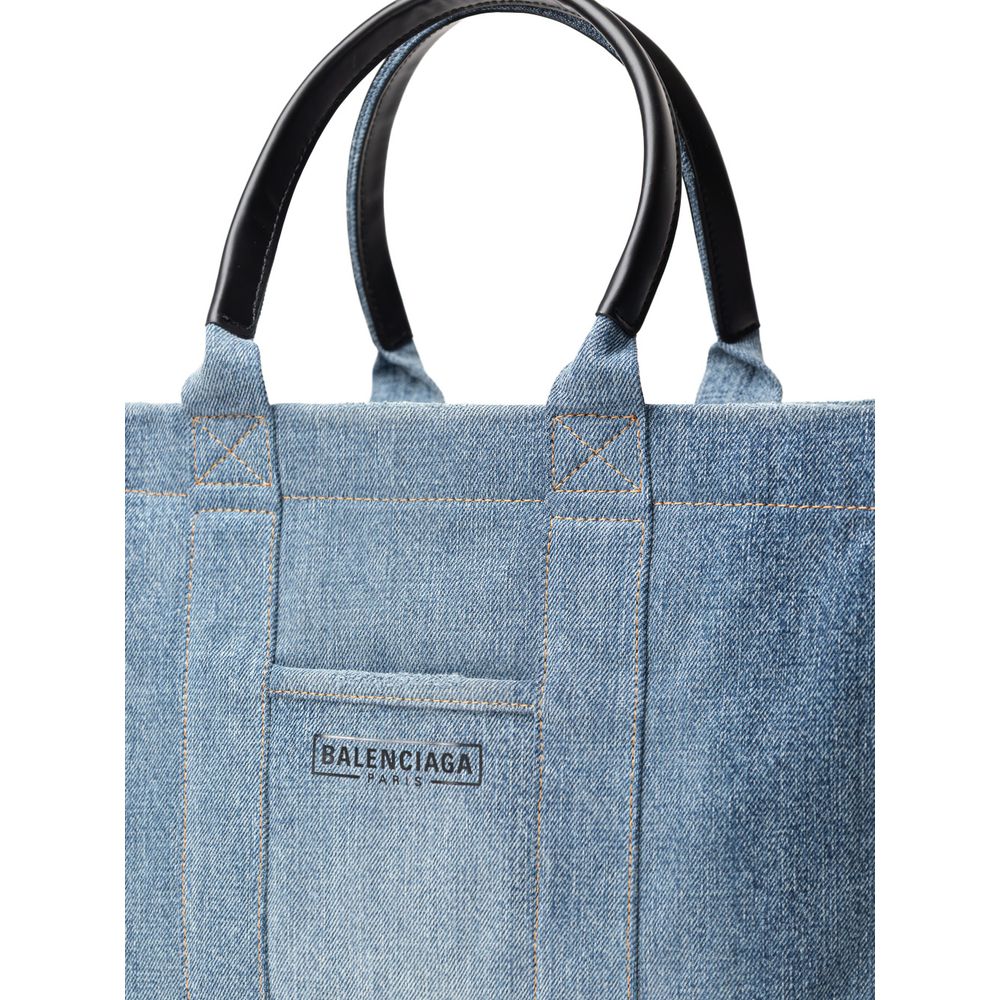 Suéter de algodón azul Balenciaga