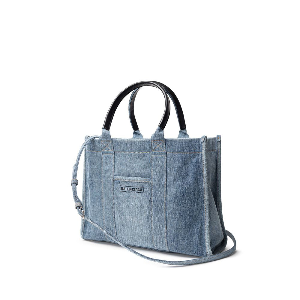 Suéter de algodón azul Balenciaga