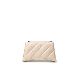 Bolso de hombro de piel beige de Balenciaga