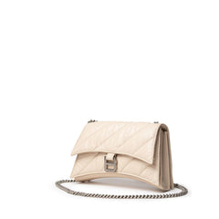 Bolso de hombro de piel beige de Balenciaga