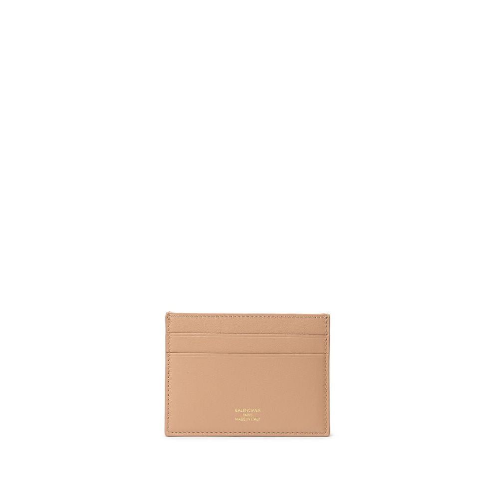 Falda de cuero beige de Balenciaga