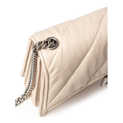 Bolso de hombro de piel beige de Balenciaga
