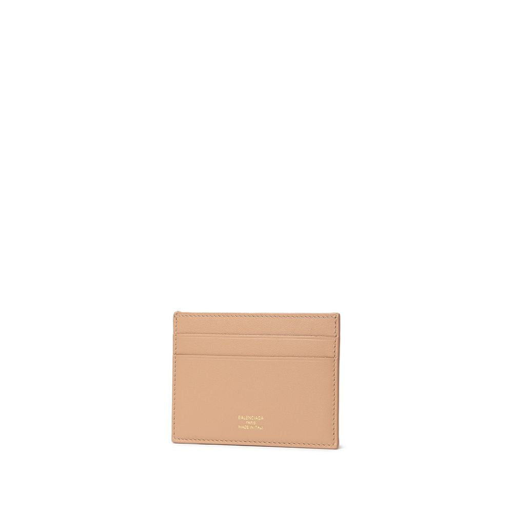 Falda de cuero beige de Balenciaga