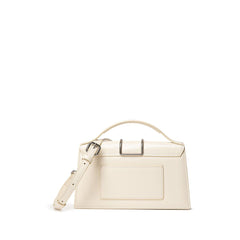 Bolso de hombro de piel beige Jacquemus