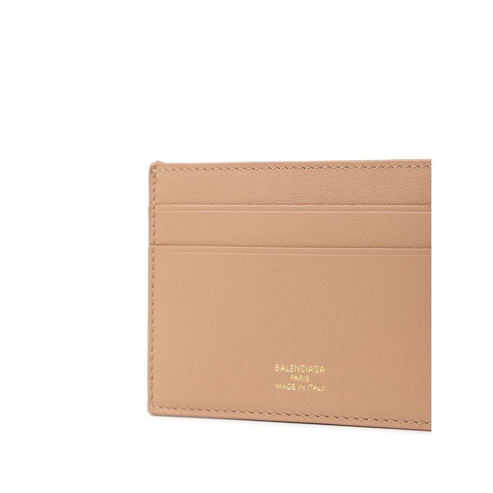 Falda de cuero beige de Balenciaga